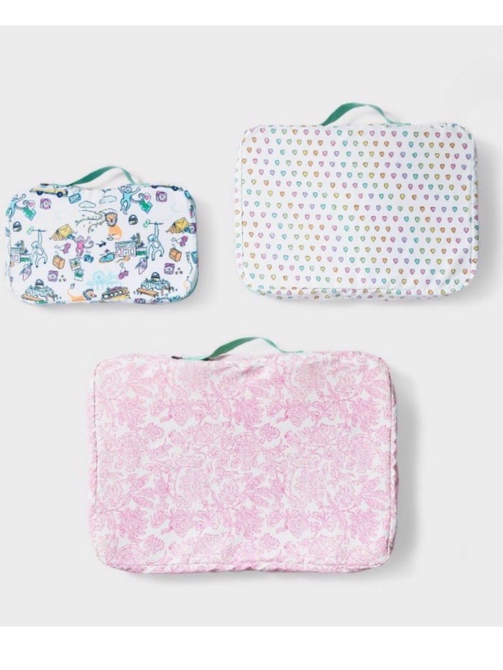 Roller Rabbit Mint & White Travel Packing Cube Set 🐰🎯 - Picture 5 of 8